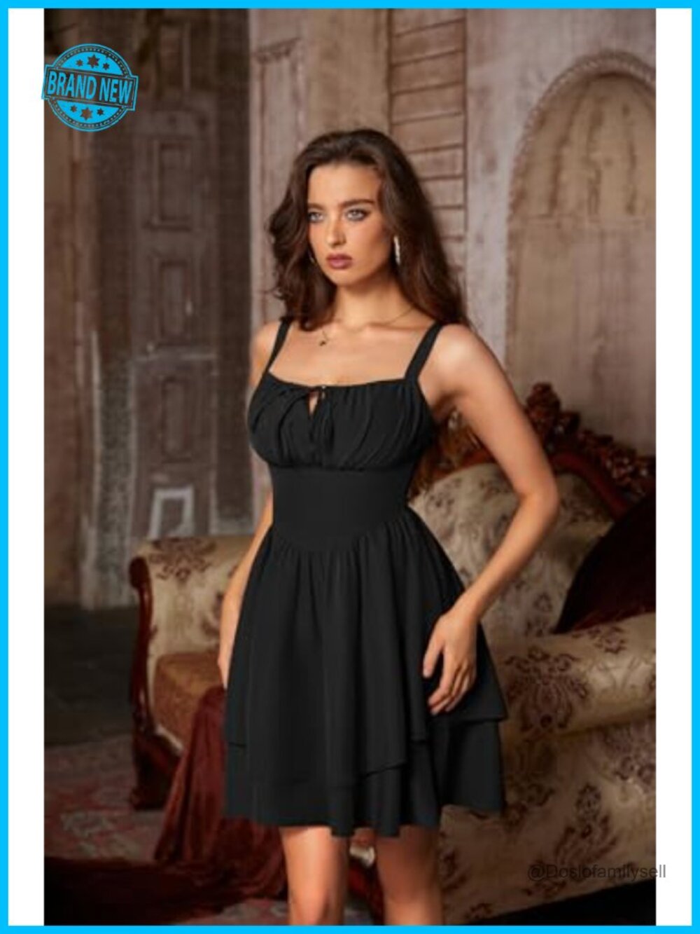 Women's Corset Mini Dress A-Line Square Neck Sleeveless Graduation Homecoming - Picture 2 of 6